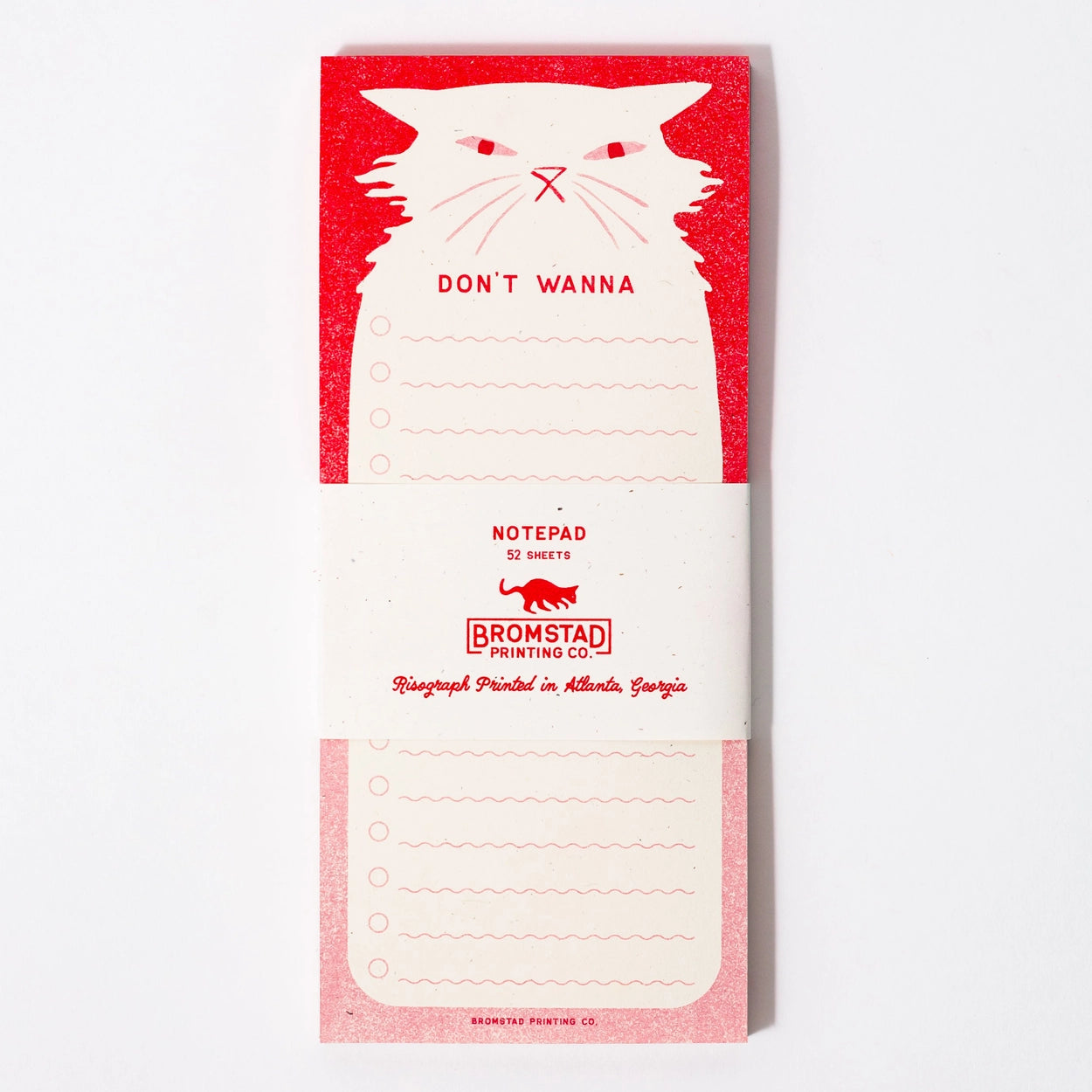 Bromstad Printing Risograph Notepad - Don't Wanna