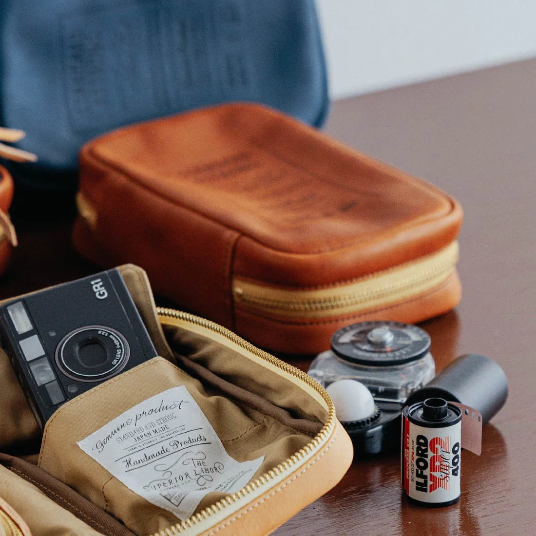 The Superior Labor Stamped Series Utility Leather Case - Blue