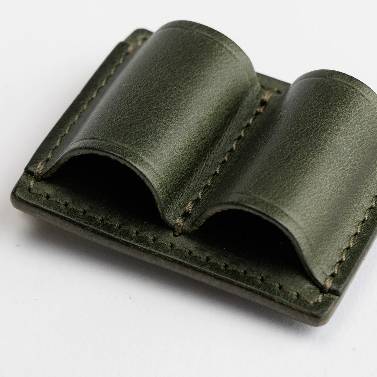 The Superior Labor Tochigi Pull-Up Leather Brass Pen Clip - Cognac