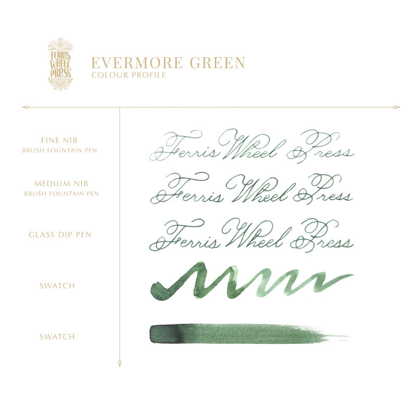 Ferris Wheel Press Evermore Green (38ml) Bottled Ink