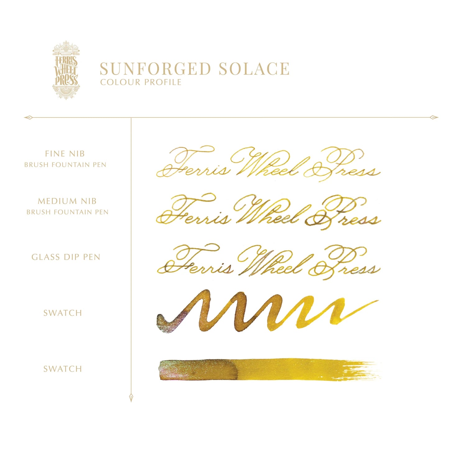 Ferris Wheel Press Sunforged Solace (20ml) Bottled Ink - FerriTales: The Book of Knights Series