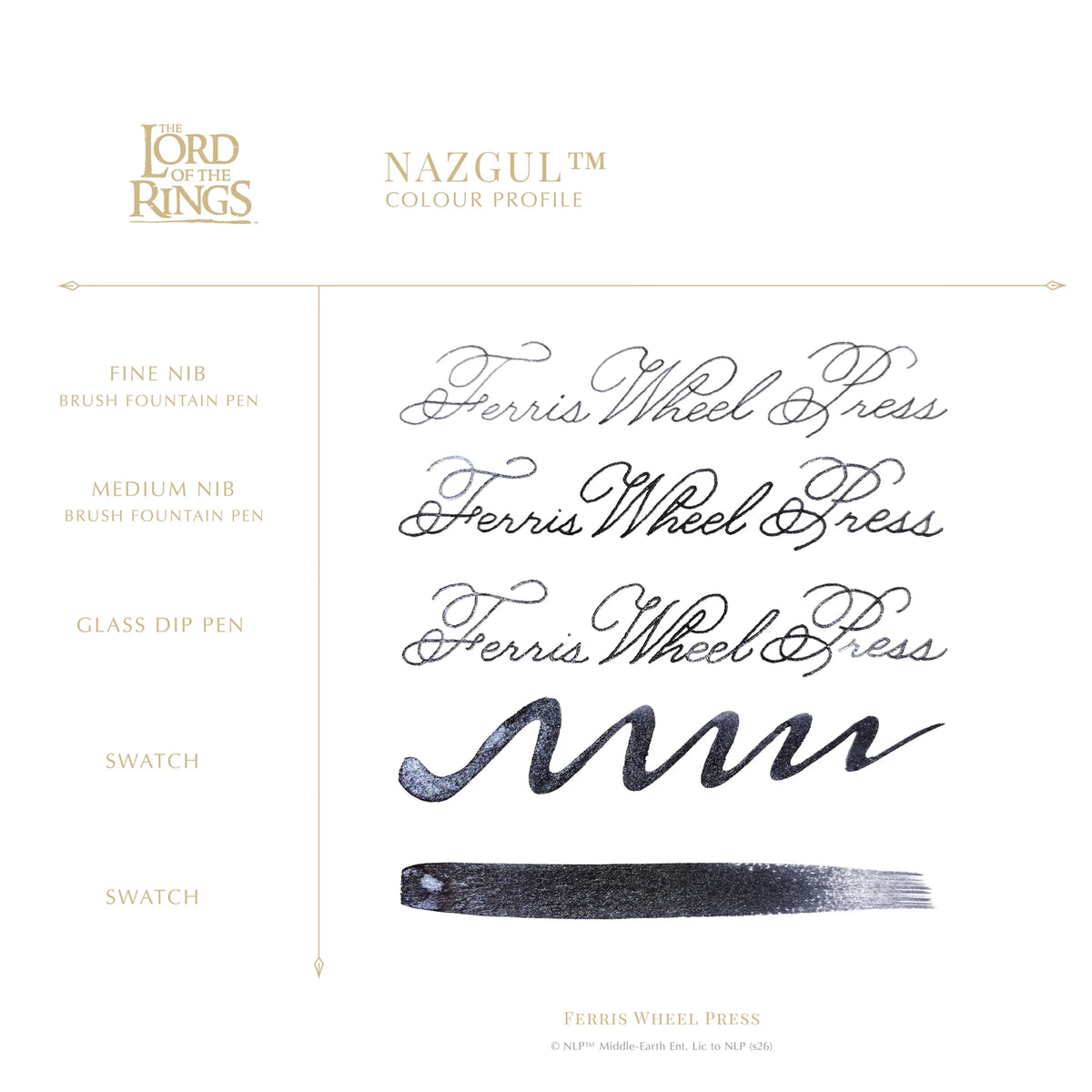 Ferris Wheel Press Lord of the Rings Nazgûl (38ml) Bottled Ink (25th Anniversary Edition)