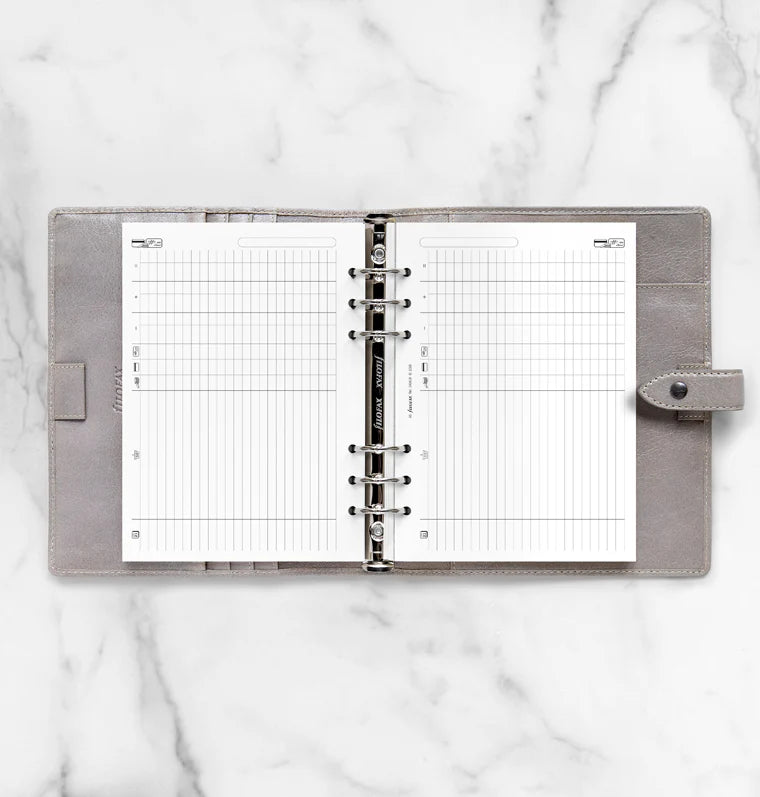 Filofax A5 Horizontal 6-Ring Refill - Finances (White)