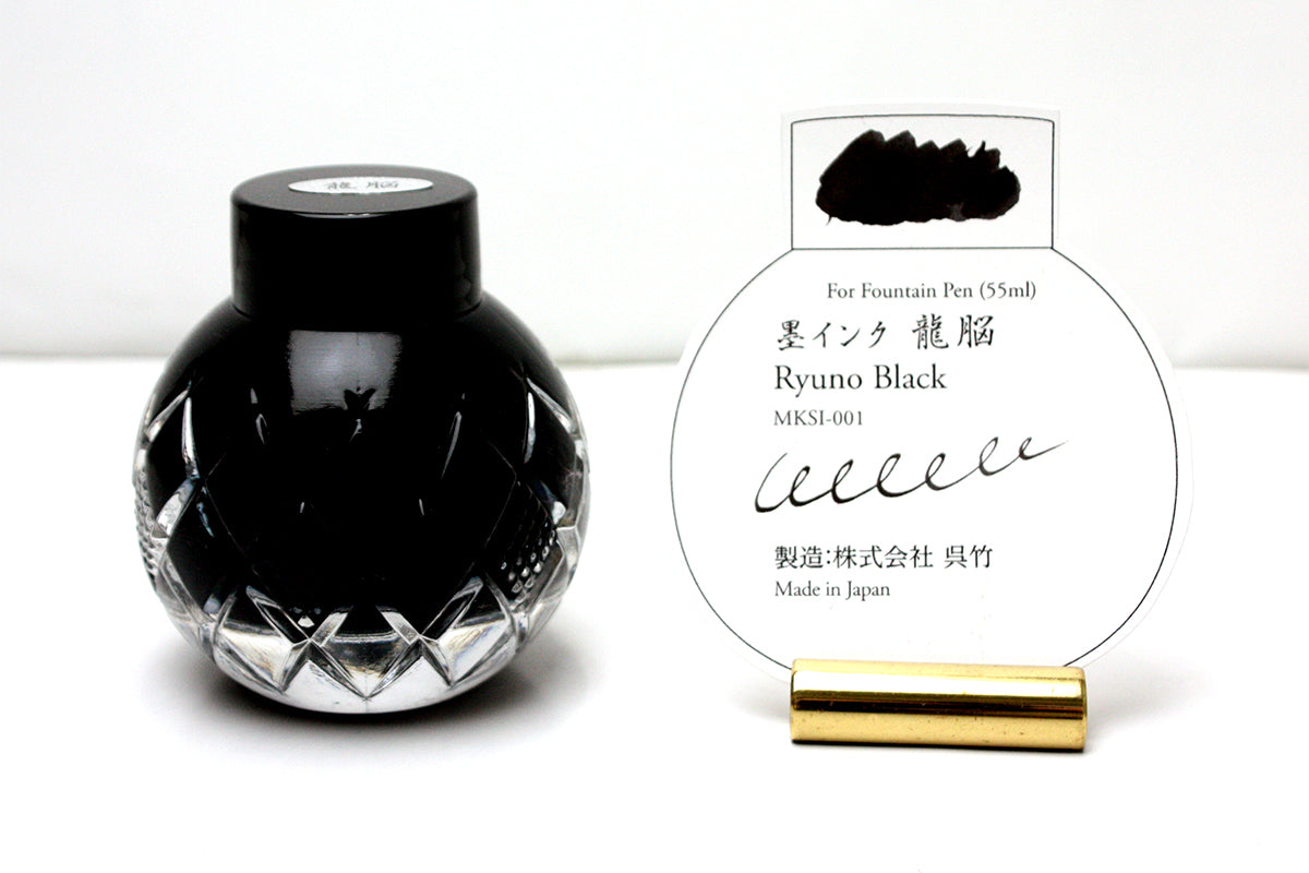 Mitasanshodo x KURETAKE Scented Sumi (55ml) Bottled Ink - Ryuno Black