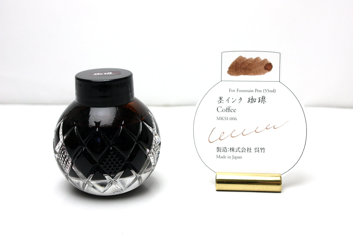 Mitasanshodo x KURETAKE Scented Sumi (55ml) Bottled Ink - Coffee Brown