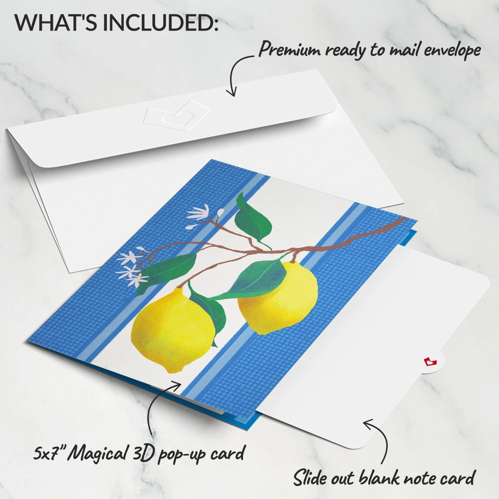 Lovepop Pop-Up Card - Mediterranean Lemons
