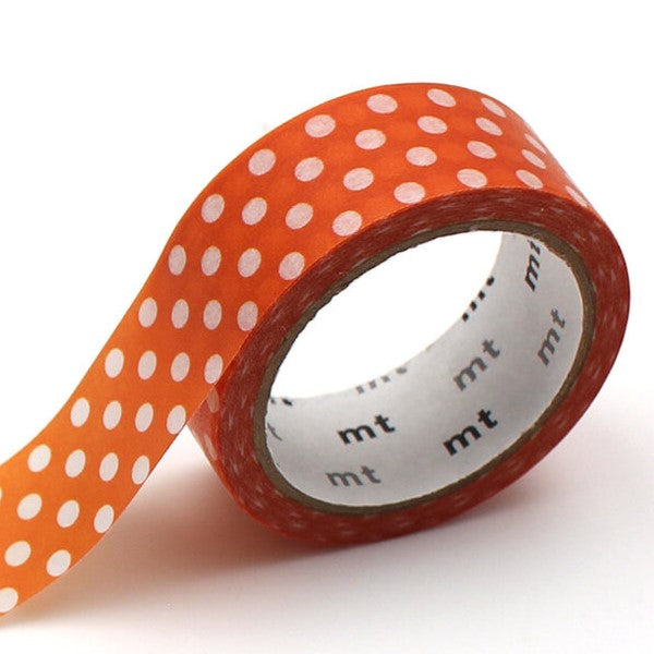 MT Masking Tape - Tape Single - Dot Deep Orange (15mm)