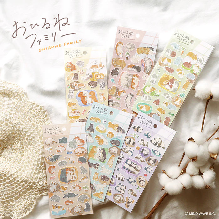 Mind Wave Ohirune Family Sticker - Cats