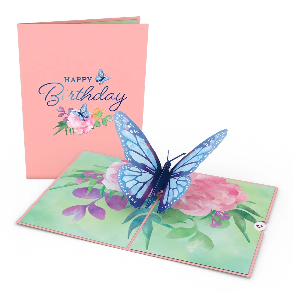 Lovepop Pop-up Card - Birthday Blue Morpho Butterfly