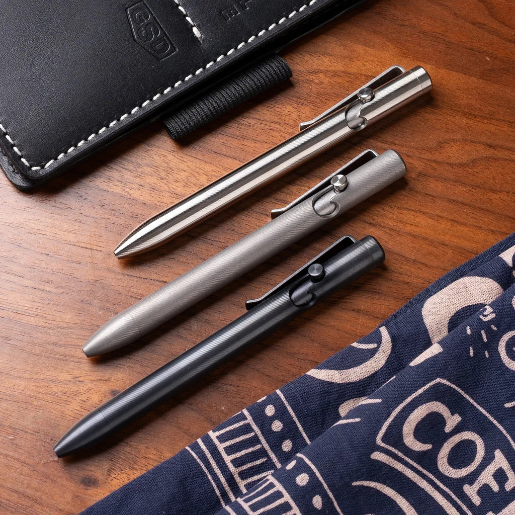 Tactile Turn Standard Titanium Bolt Action Pen - DLC