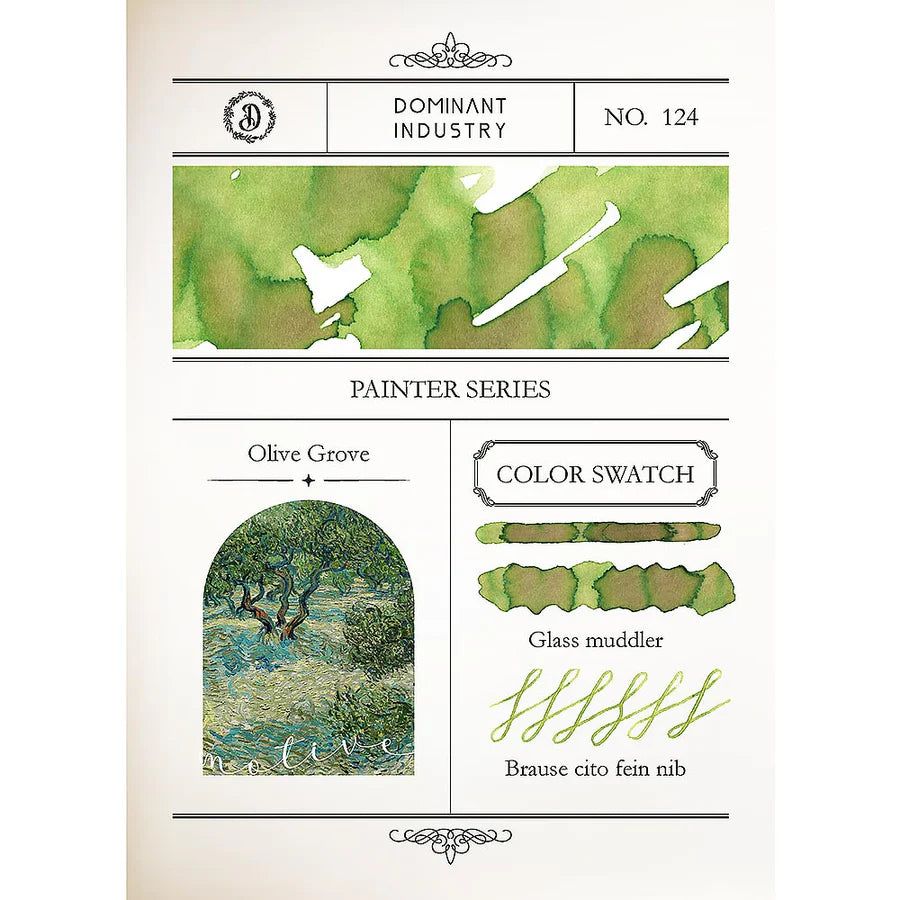 Dominant Industry Olive Grove (25ml) Bottled Ink (Standard - Painter Series)
