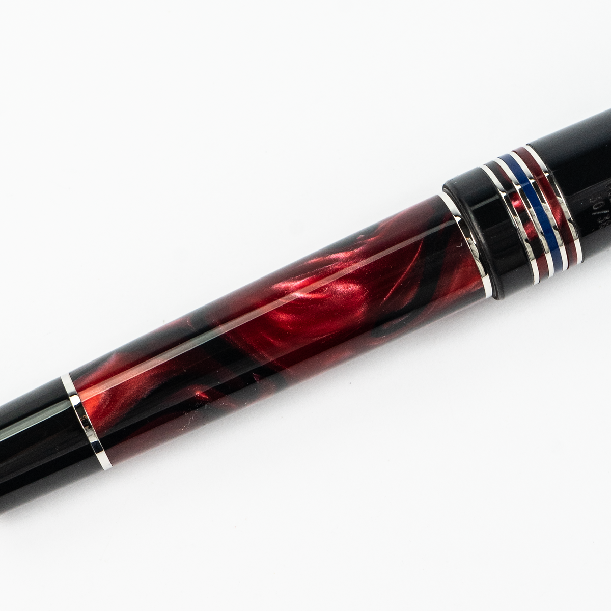 Delta Four Rings Collection Fountain Pen - Crimson Night with Palladium Trim (Limited Edition)
