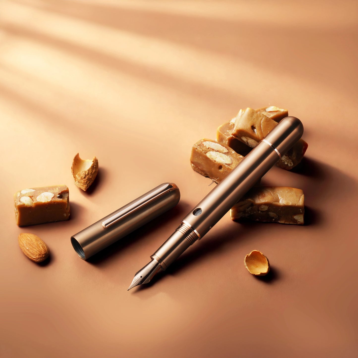 Nahvalur Nautilus Ti Fountain Pen - Toffee