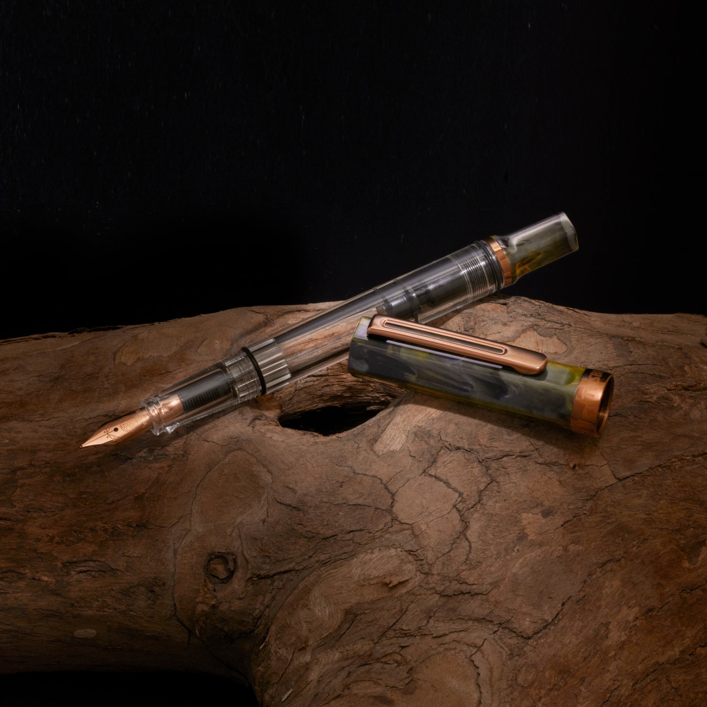 TWSBI ECO Fountain Pen - Serpentine with Bronze Trim