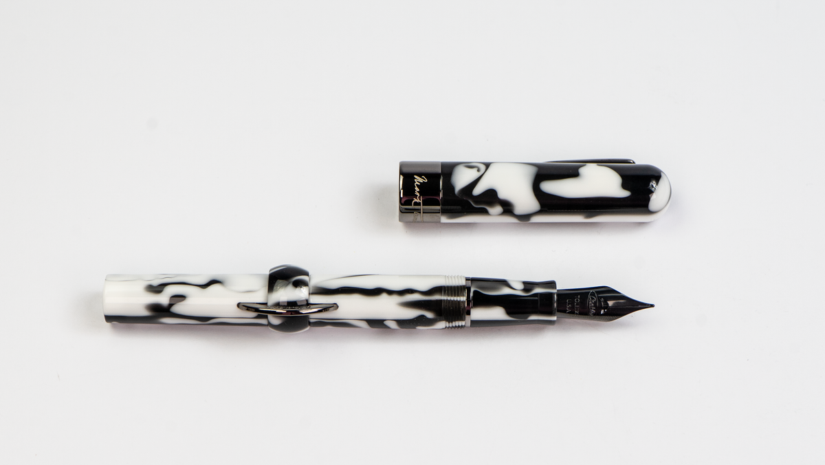 Conklin Mark Twain Crescent Fountain Pen - Black & White