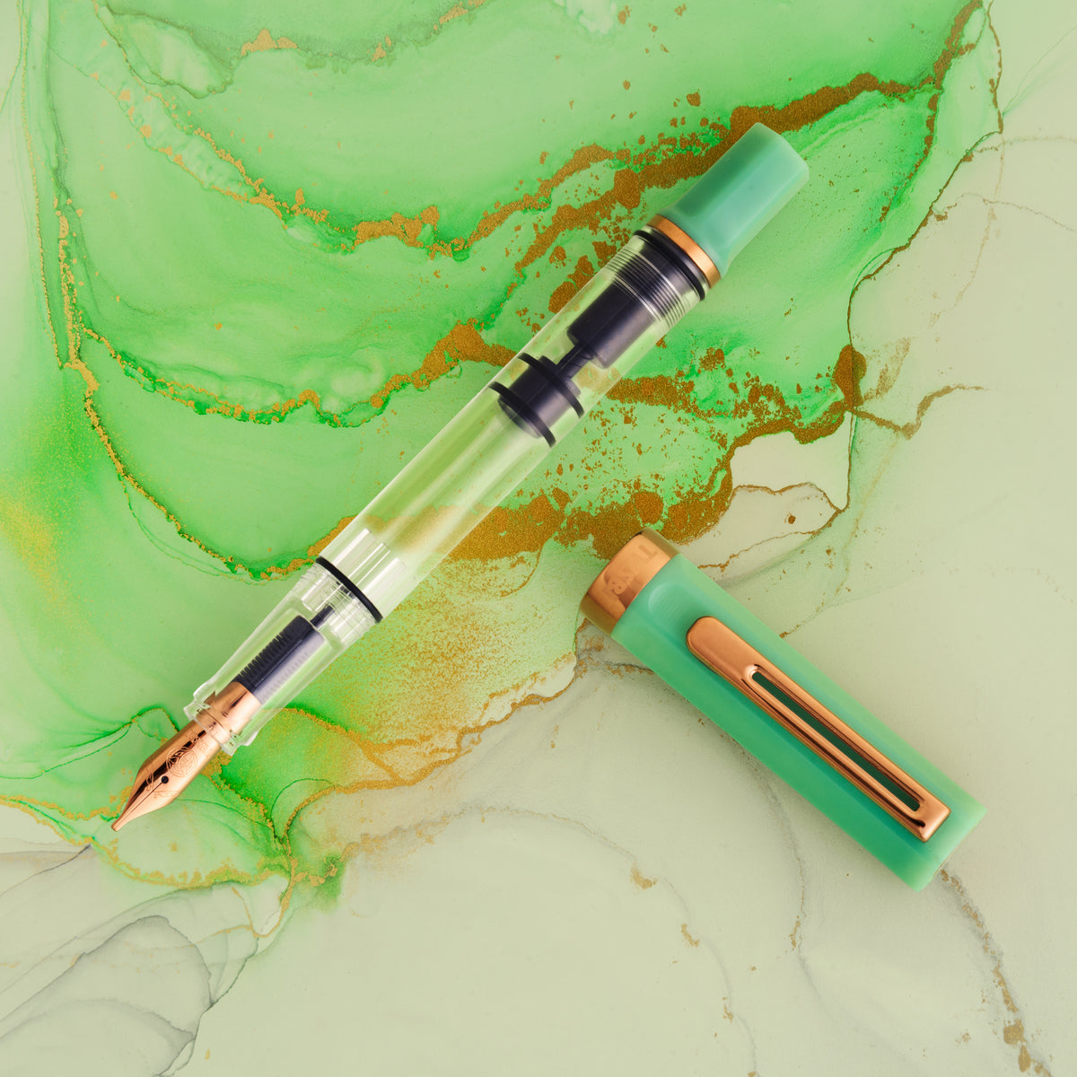 TWSBI ECO Fountain Pen - Jade Jelly with Bronze Trim