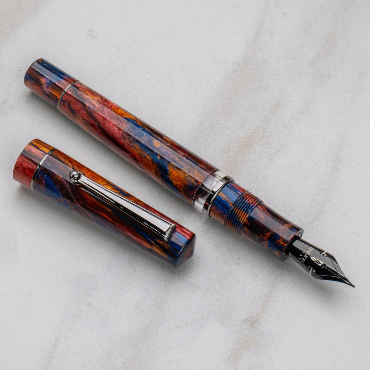 Delta Duna Fountain Pen - Montana Sunset with Ruthenium Trim (Limited Edition)