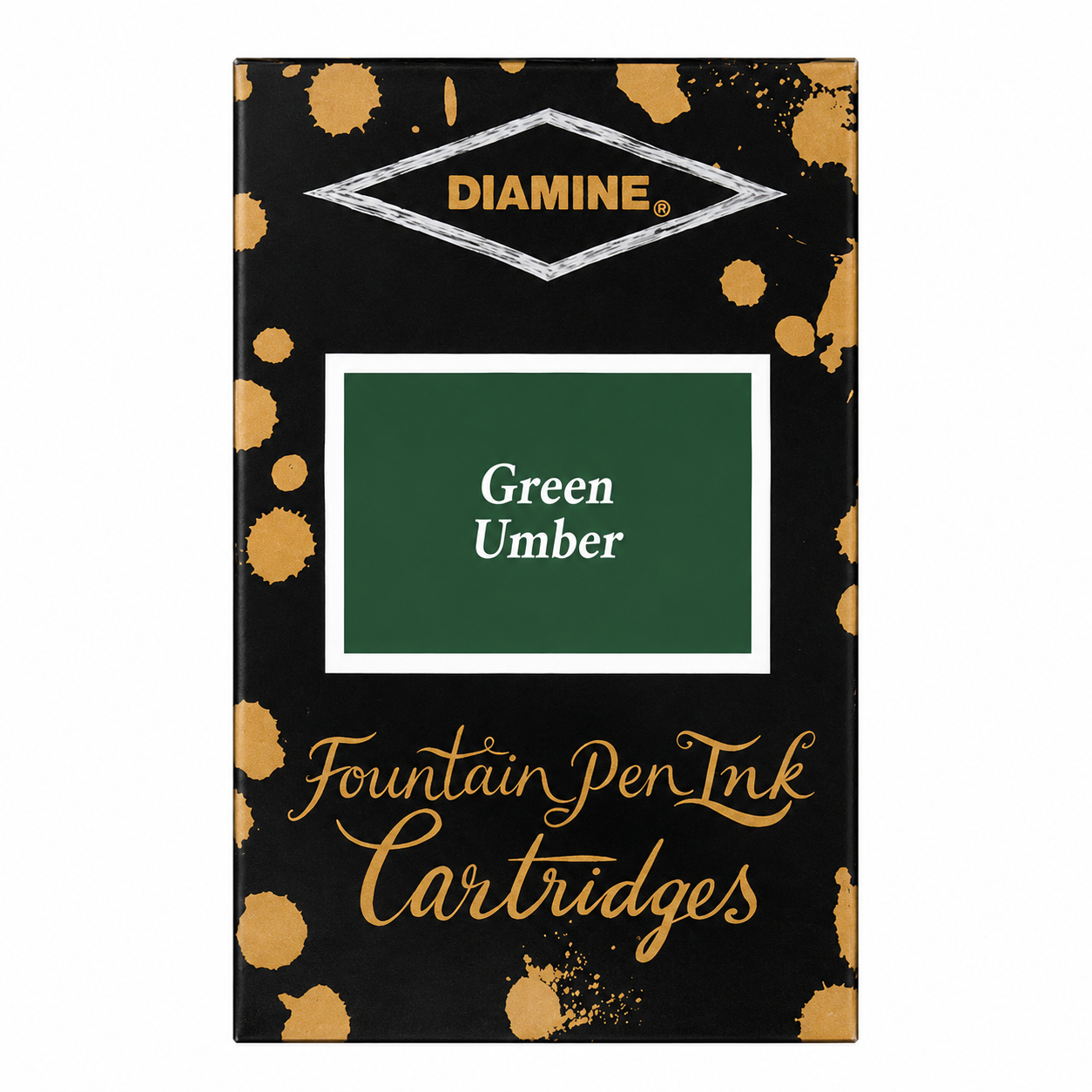 Diamine Green Umber Ink Cartridges (Set of 18)