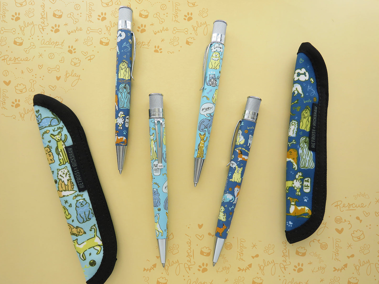 Rickshaw Bagworks 1-Pen Sleeve - Dog Rescue: Series 6 (Retro51 Design)