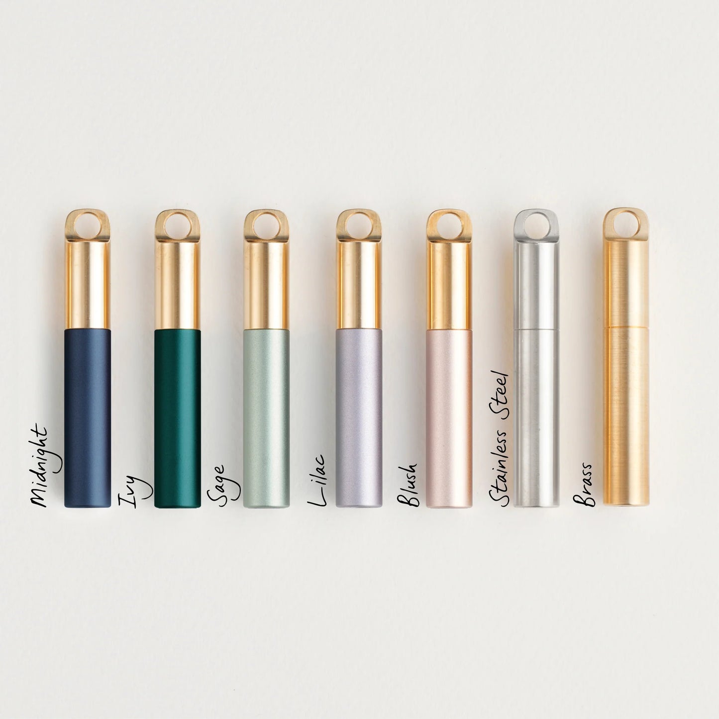 Tom's Studio The Field Mouse Refillable Travel Pen - Ivy with Brass Lid
