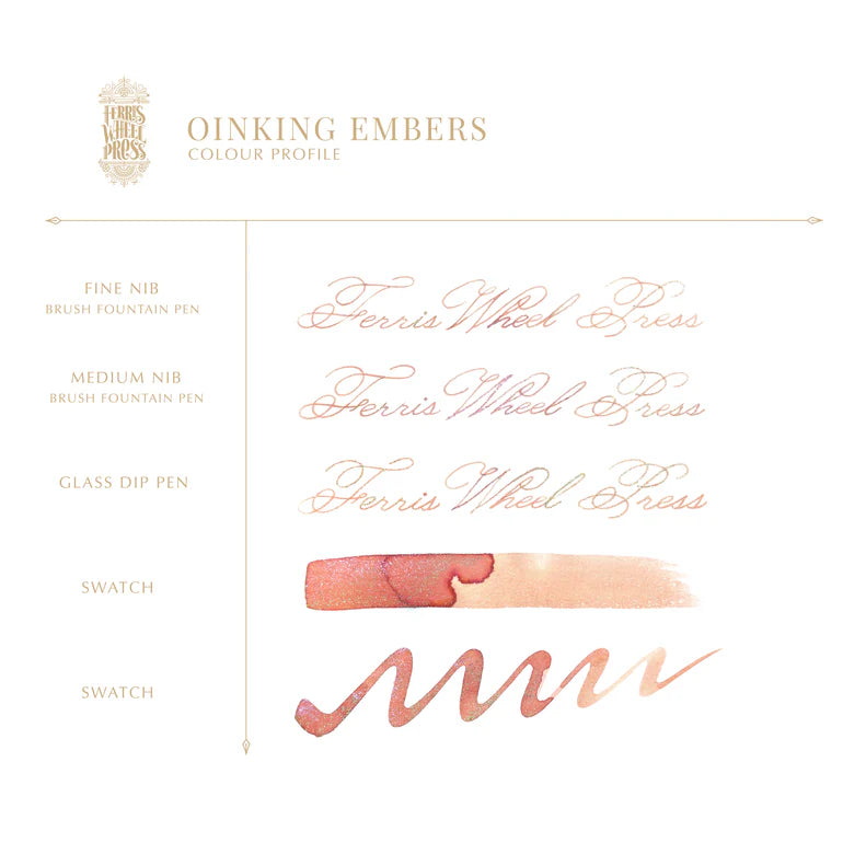Ferris Wheel Press Oinking Embers (10ml) Bottled Ink - The Three Little Pigs
