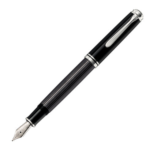 Pelikan Souverän M405 Fountain Pen - Stresemann Anthracite Stripes