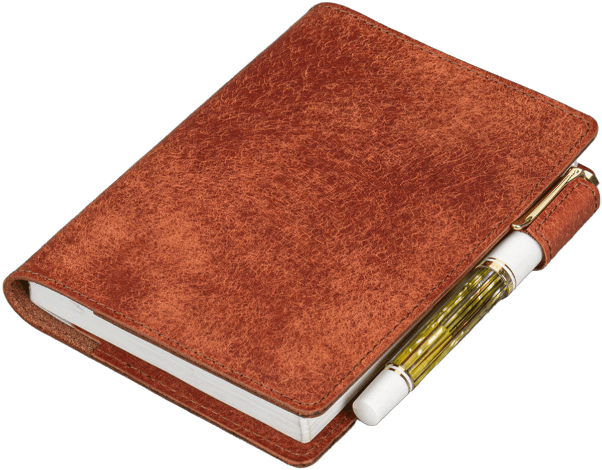 Galen Leather Slim A6 Notebook/Planner Cover - Aged Copper