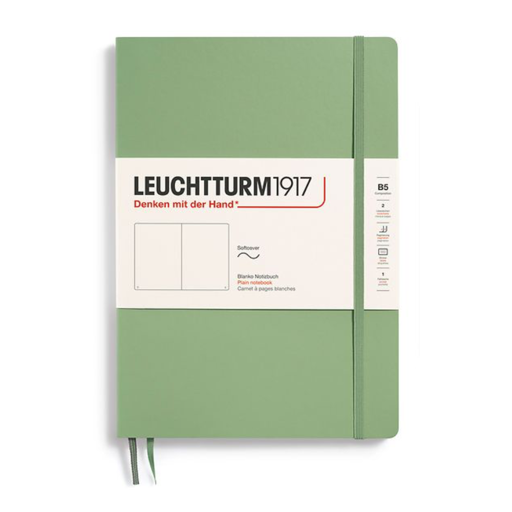 Leuchtturm1917 Composition B5 Softcover Plain Notebook - Sage