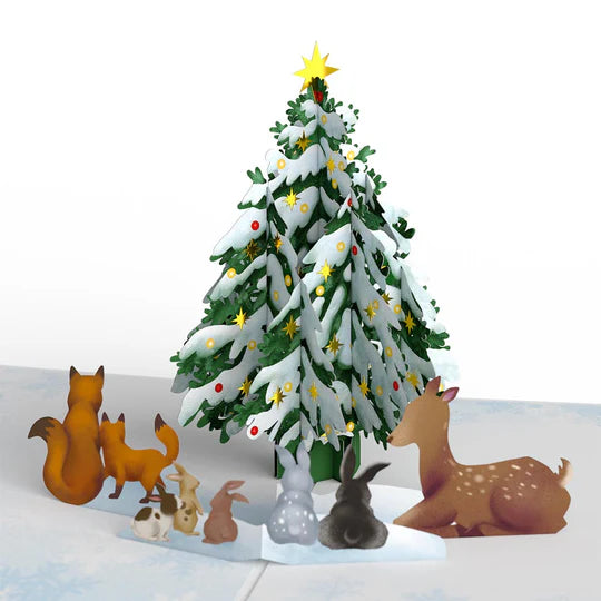Lovepop Pop-Up Card - Woodland White Christmas