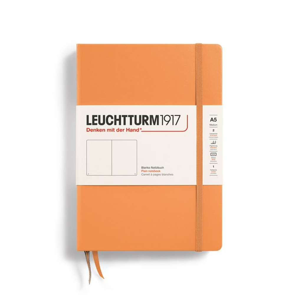 Leuchtturm1917 A5 Medium Hardcover Plain Notebook - Apricot (Discontinued)