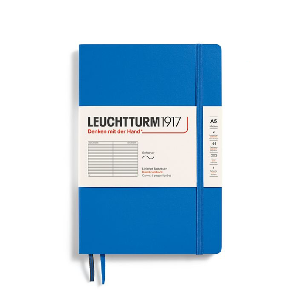 Leuchtturm1917 A5 Medium Softcover Ruled Notebook - Sky (Discontinued)