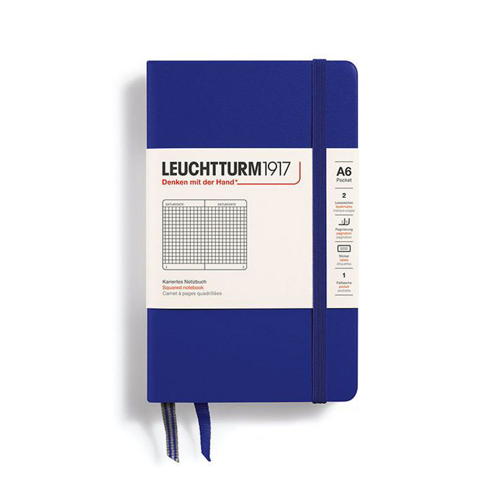 Leuchtturm1917 A6 Pocket Hardcover Squared Notebook - Ink (Discontinued)