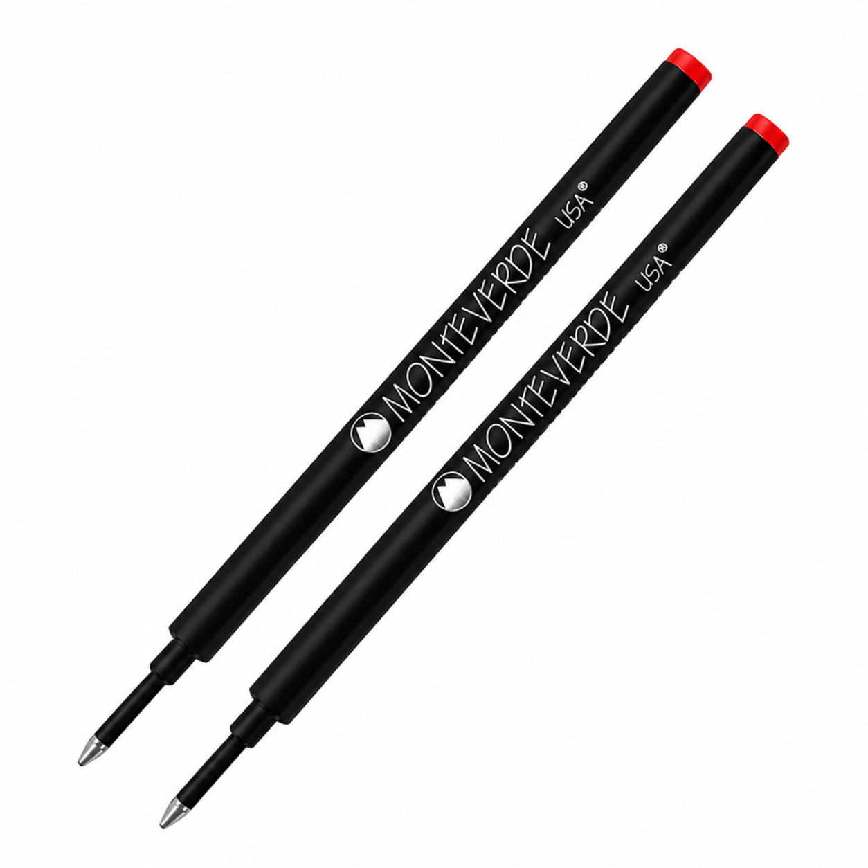 Monteverde Ceramic Rollerball Refills Plastic Tube - Red Medium (2 ea)