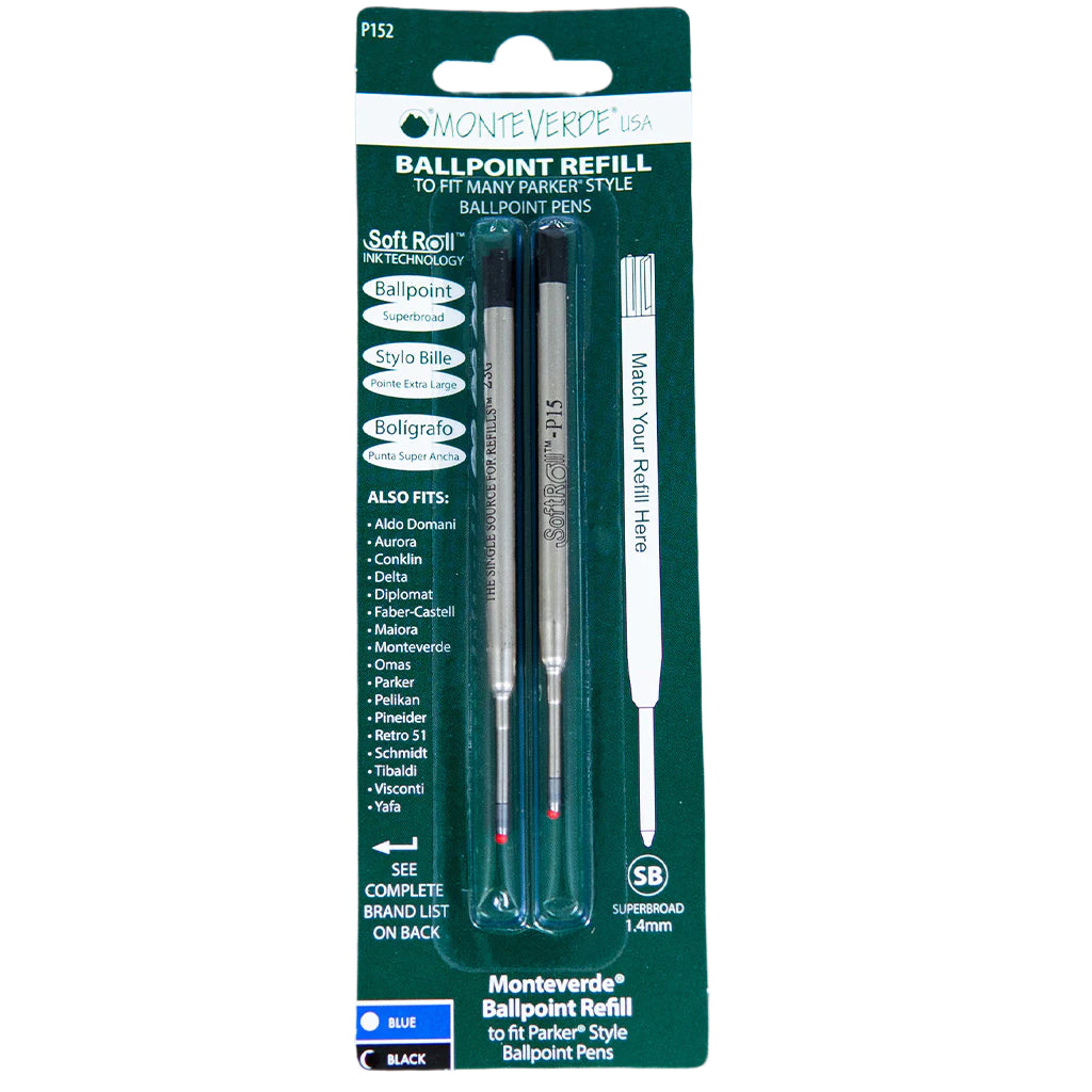 Parker Ballpoint Refill by Monteverde USA® - Black (2 ea)