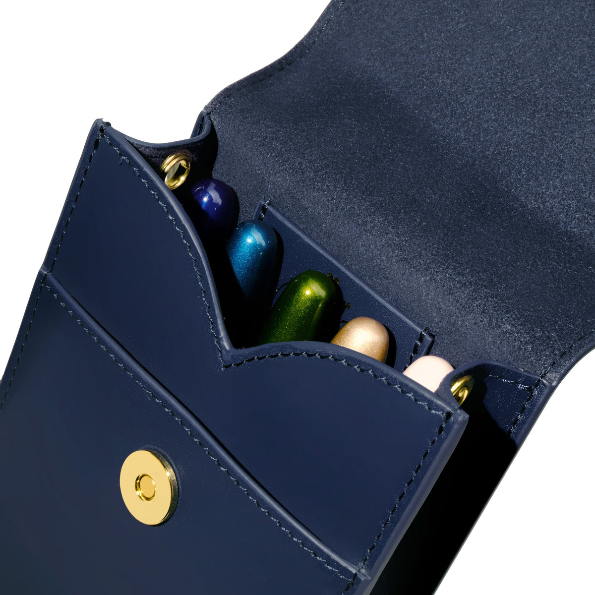 Ferris Wheel Press Leather Stationery Collection The Pendant Purse - Navy