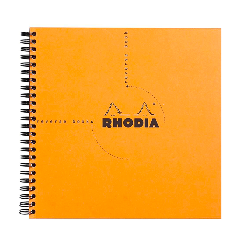 Rhodia Reverse Wirebound Dot Grid Notebook - Orange