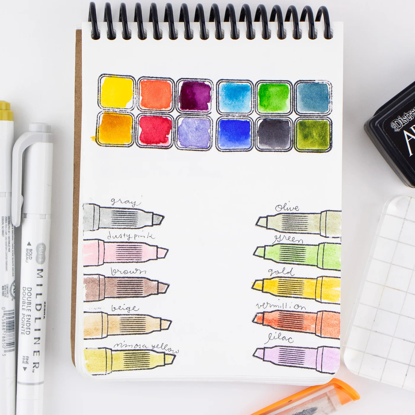Well Appointed Desk Clear Stamp Set - Art Supply Bin (8 Designs)