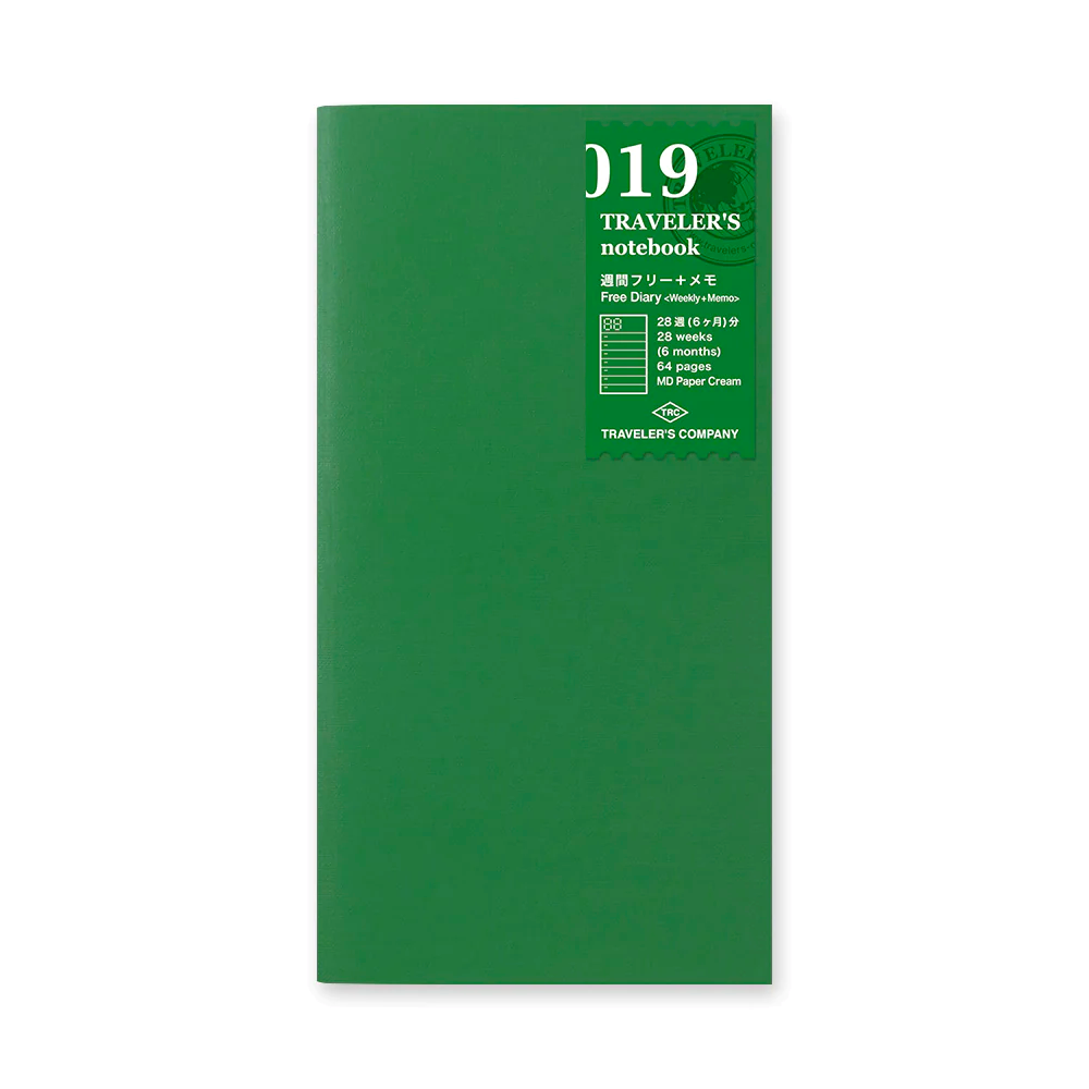 TRAVELER'S Notebook Regular 019 Weekly + Memo Free Diary