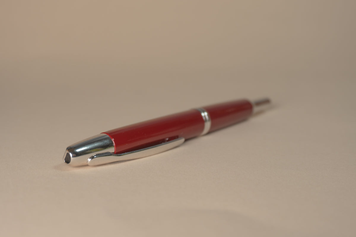 Pre-Owned Pilot Vanishing Point Red with Rhodium Trim - Medium