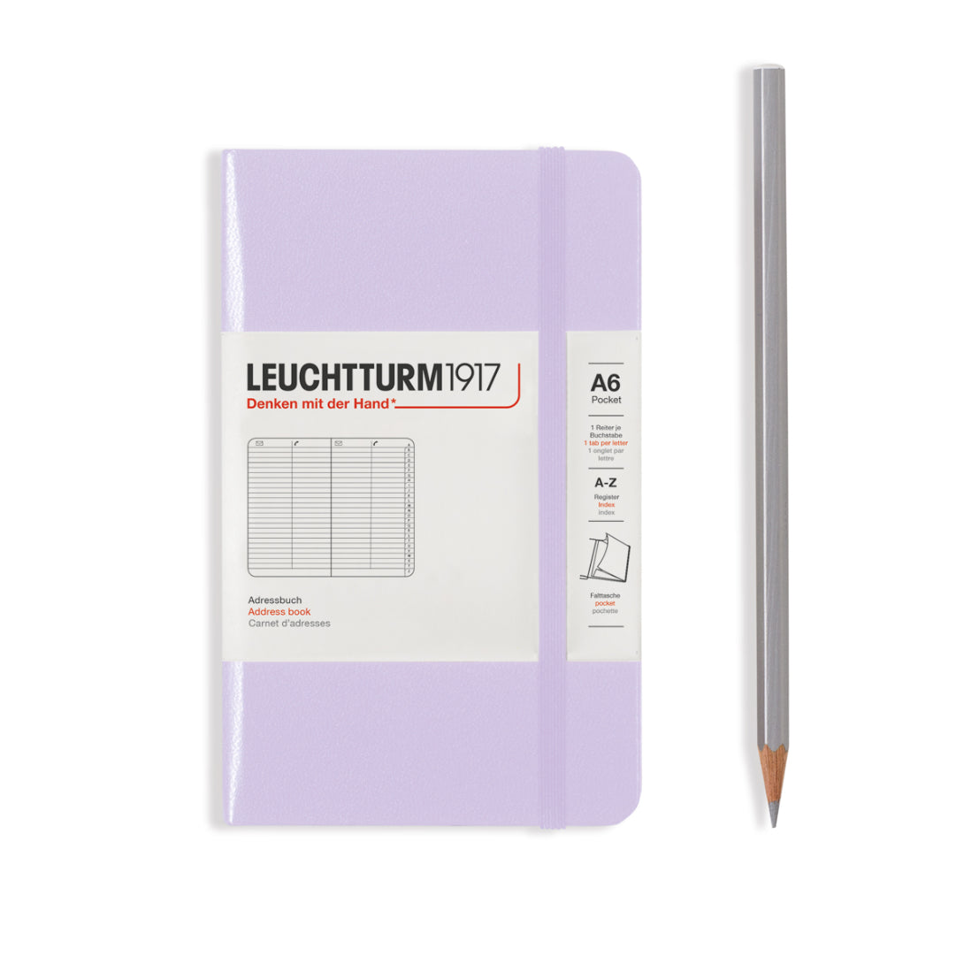 Leuchtturm1917 A6 Pocket Hardcover Address Book - Lilac