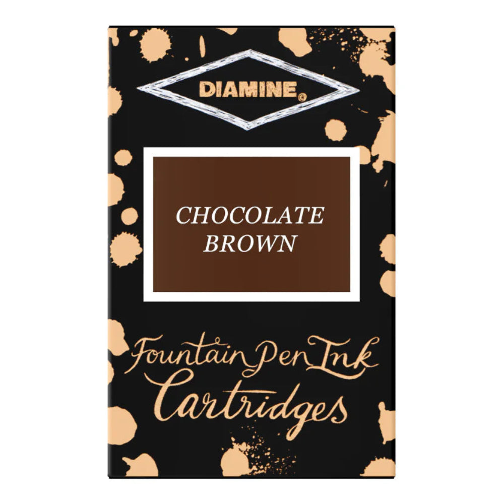 Diamine Chocolate Brown Ink Cartridges (Set of 18)