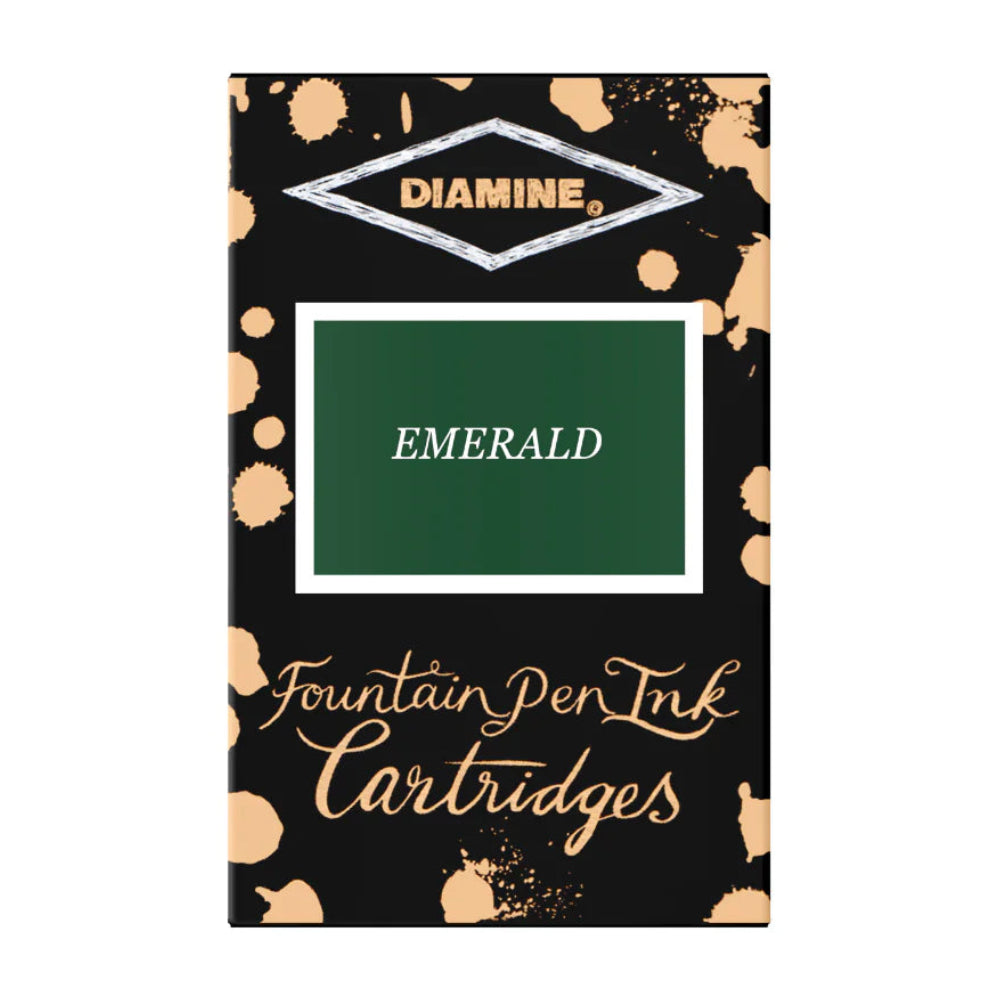 Diamine Emerald Ink Cartridges (Set of 18)