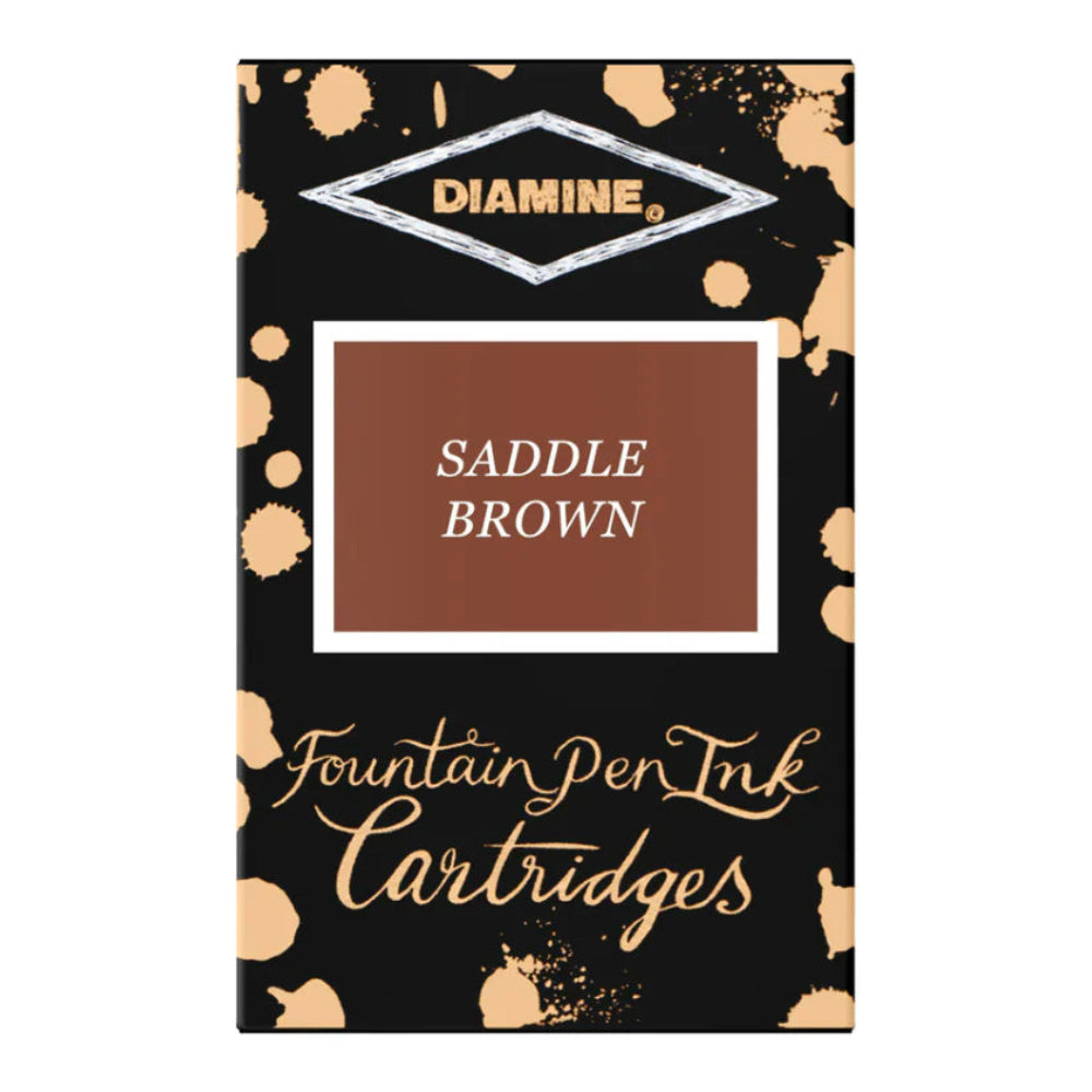 Diamine Saddle Brown Ink Cartridges (Set of 18)