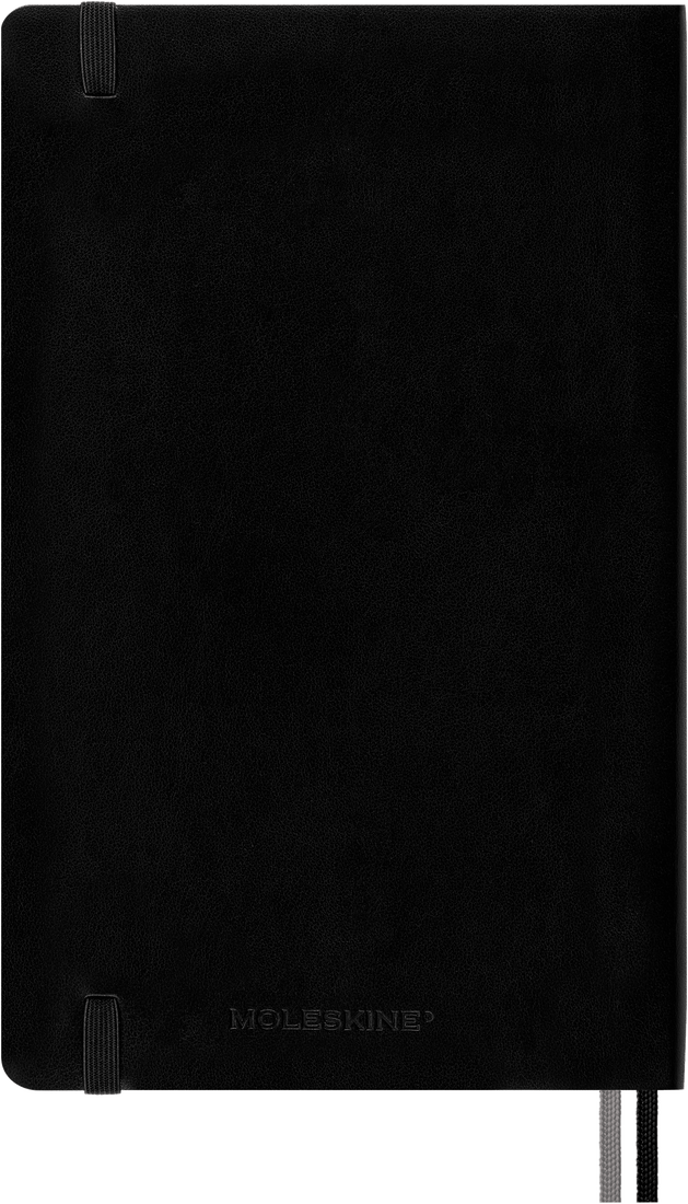 Moleskine Large Softcover Classic Expanded Plain Notebook - Black