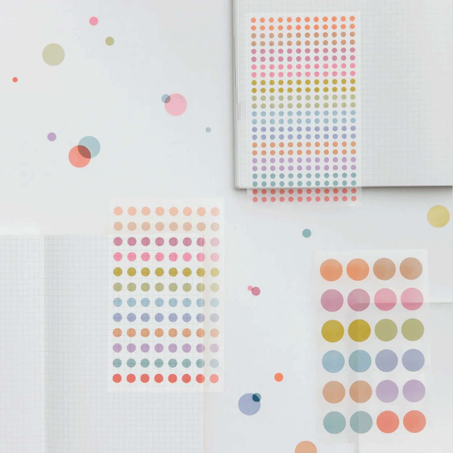 Hobonichi TSUKI no IRO Transparent Dot Stickers (3.5mm)