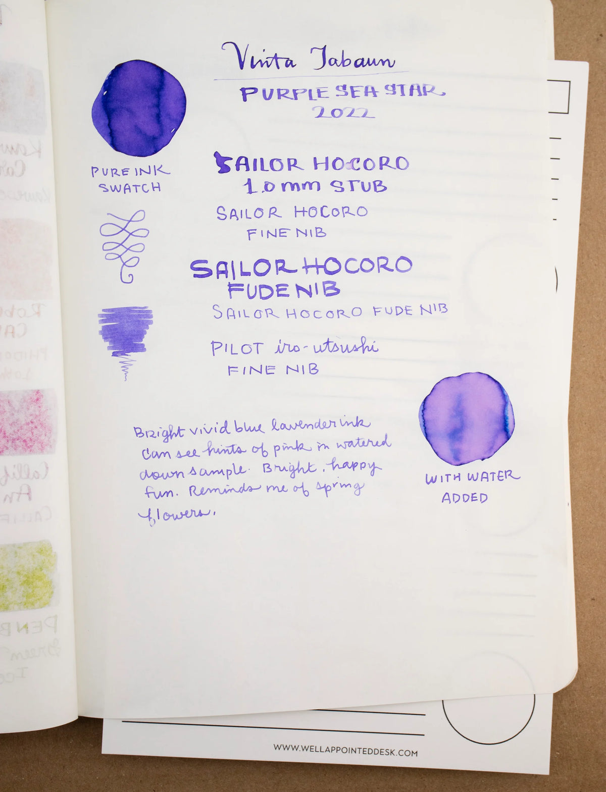 Well Appointed Desk Ink Swatch Guide Sheet Kit (6 Designs, 3 Sheets)