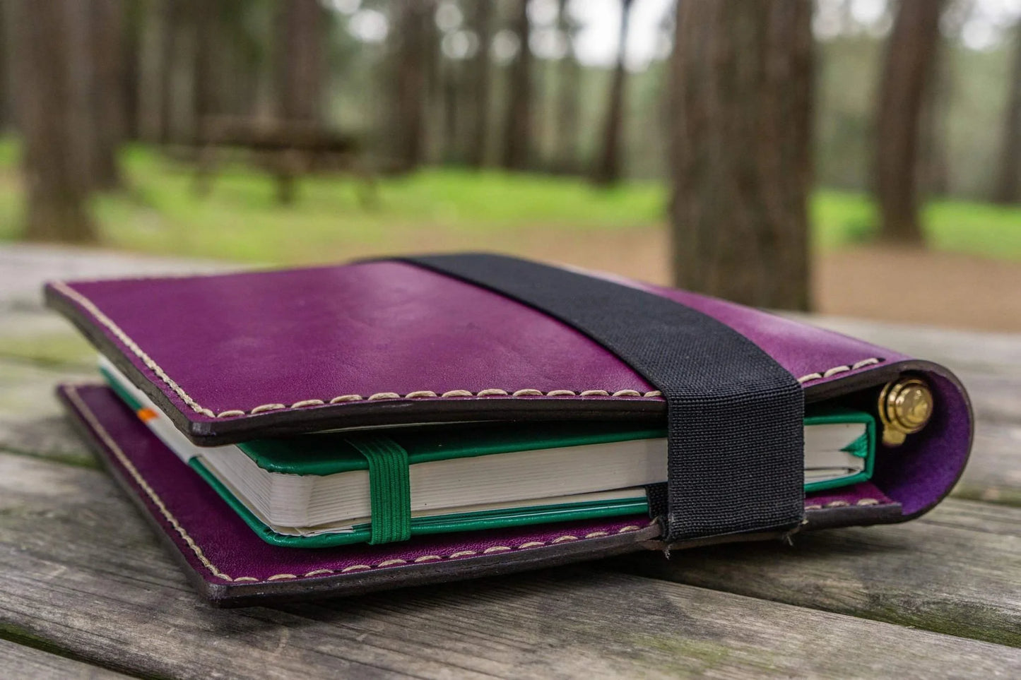 Galen Leather iPad Mini & Large Moleskin Leather Cover - Purple