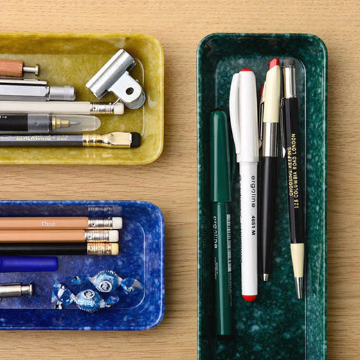 Hightide Marble Pen Tray - Dark Green