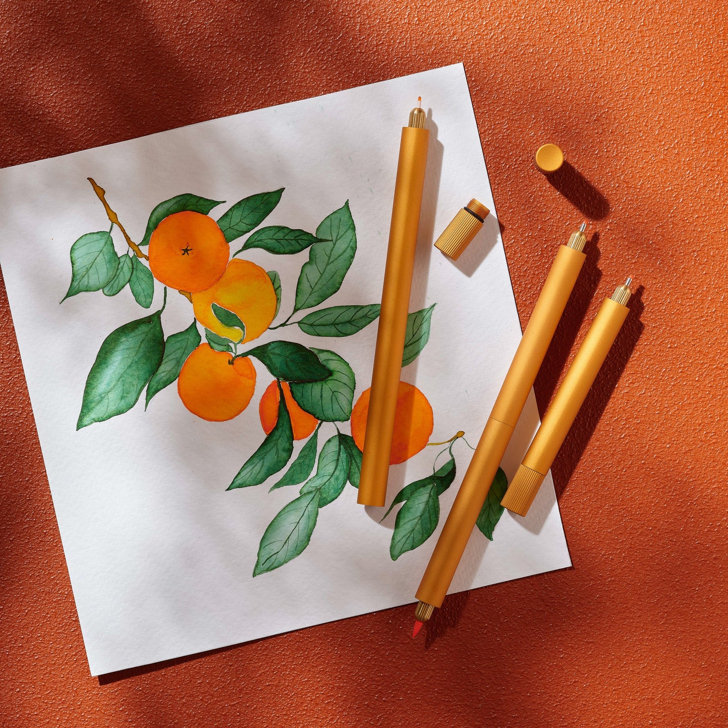Tom's Studio Lumos Pro The Infinitely Refillable Pen - Matte Clementine (Single Tip)