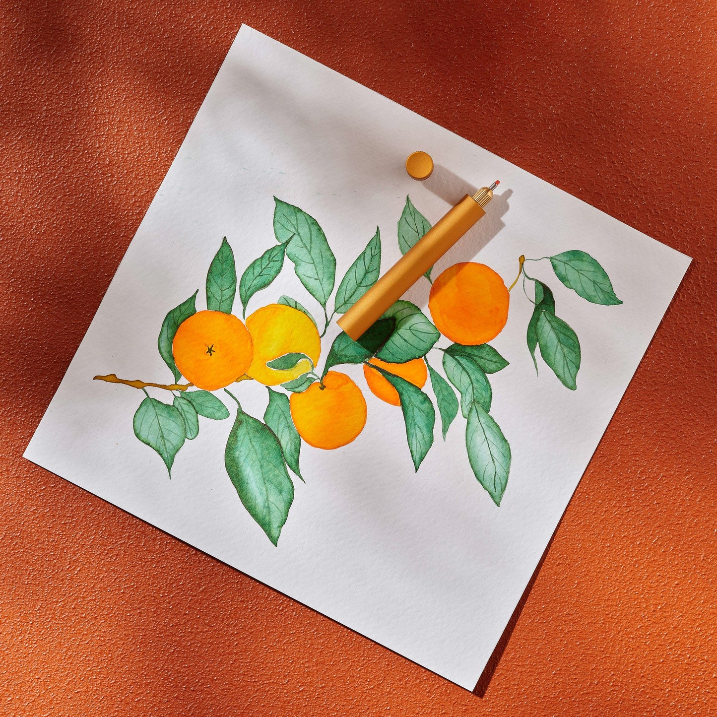 Tom's Studio Lumos Mini Refillable Pen - Matte Clementine